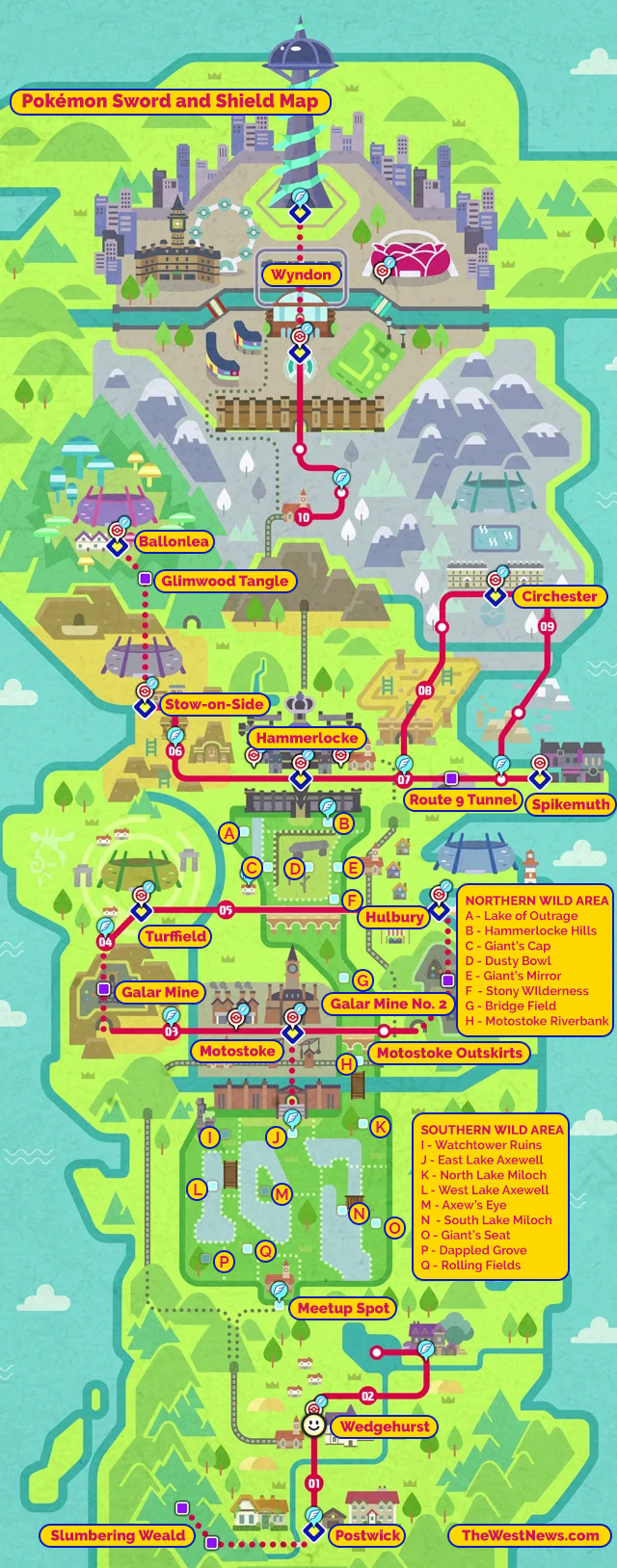 Pokémon Sword And Shield Map And Locations Guide The West News 