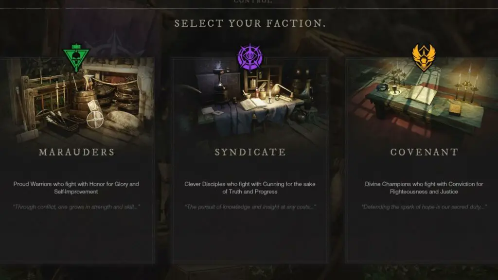 What are the three Factions in New World?