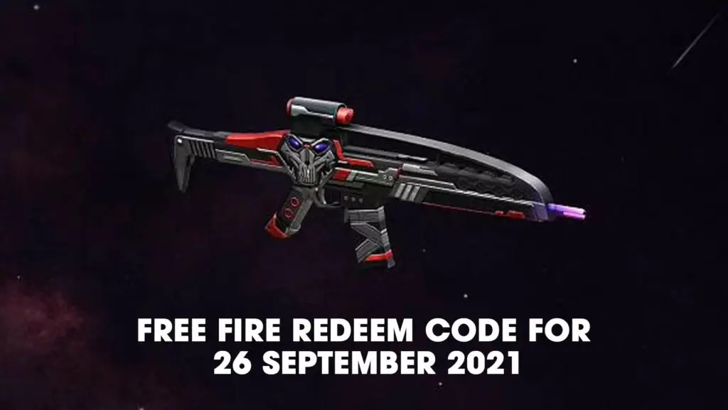Free Fire redeem code for 26 September 2021