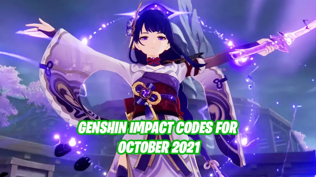 Genshin Impact Codes For October 2021