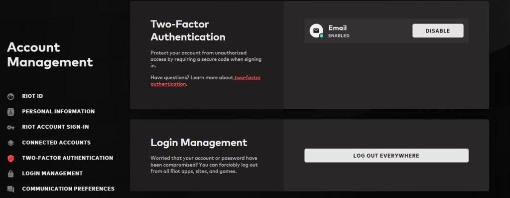 Activating Two Factor Authentication in All Riot Games!