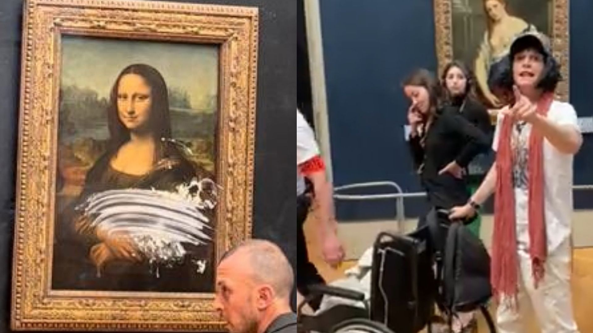 Louvre's Mona Lisa gets smeared with cake by a guy dressed as an elderly  woman | The West News