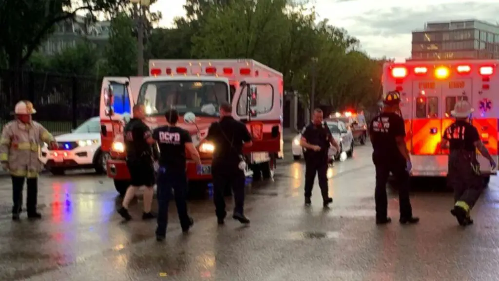 Several persons are in critical condition following an lightning strike at a DC park