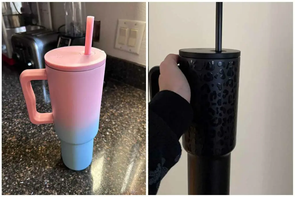Tumbler with Handle and Straw Lid