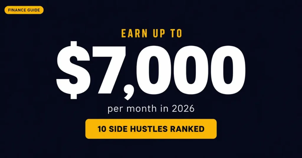 Top 10 Side Hustles That Actually Make Money in 2026 — Ranked by Real Earnings 10 SIDE HUSTLES RANKED