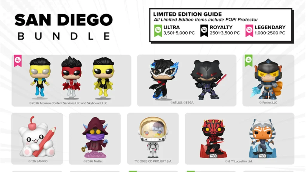 Funko SDCC 2026 Exclusive Bundle: Full List of 20 Comic-Con Funko Pops Funko SDCC 2026 Exclusive Bundle Full List