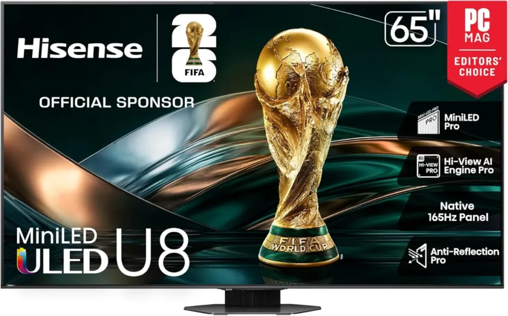 Hisense 65-Inch U6N 4K QLED Google TV 2026
