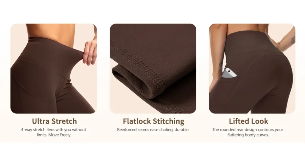 The Gym People High Waist Yoga Pants with Pockets