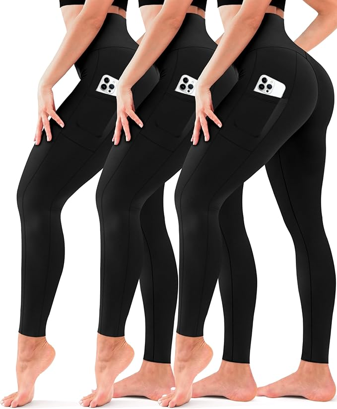 SINOPHANT 3-Pack High Waisted Leggings